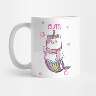 cat unicorn mermaid Mug